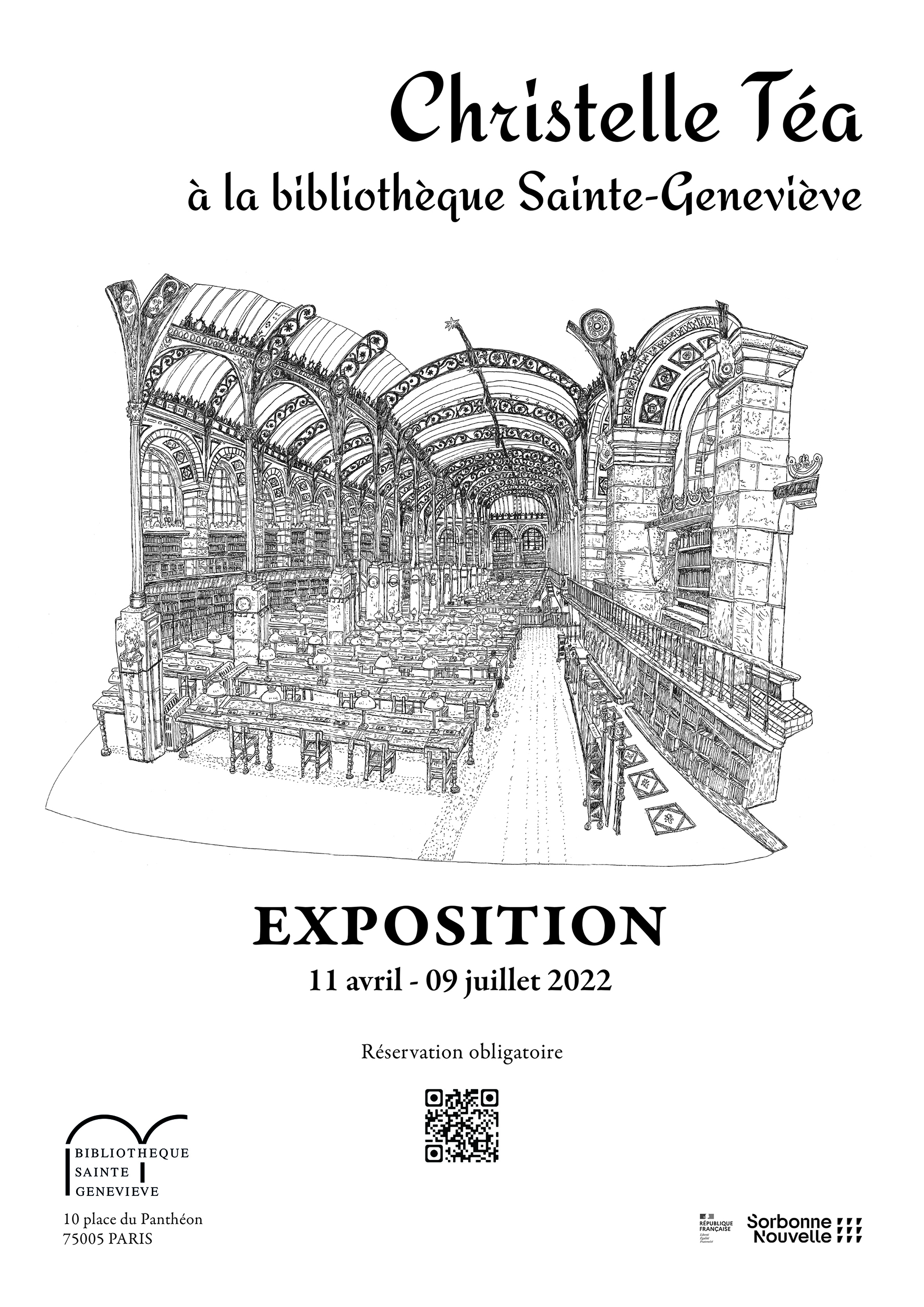 christelletea-bibliothequesaintegenevieve-affiche-wb